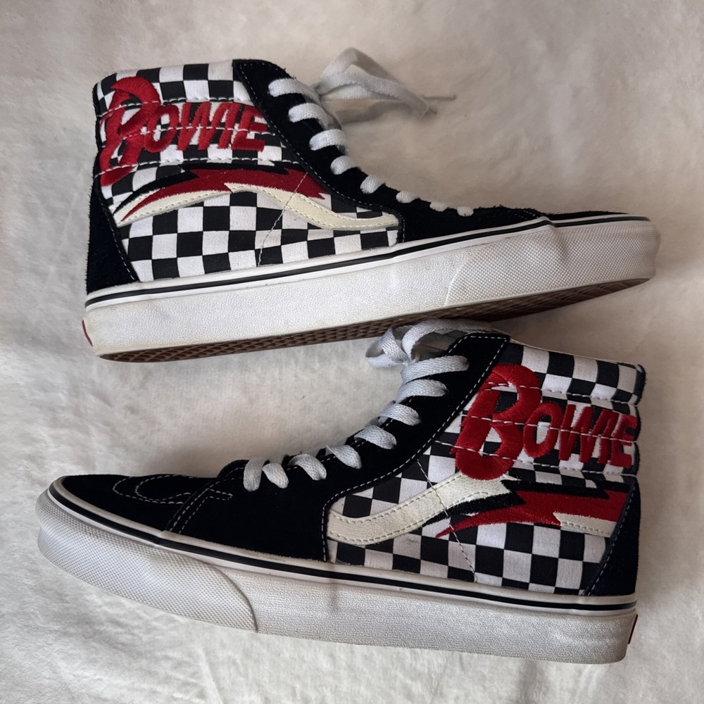 Vans Sk8-Hi Shoes Mens Size 9 Womens 10.5 David Bowie Checkerboard 2019 - Picture 12 of 12